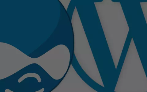 Drupal logo vs Wordpress Logo